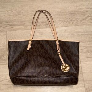 Michael Kors Small Brown Jet Set Tote